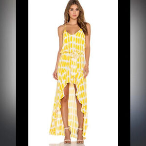 REVOLVE Yellow Asymmetrical Dress